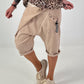 Baggy Short mit Überwurf und Tasche mit Details - sand