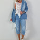 Jeans Blazer mit Ösendetails