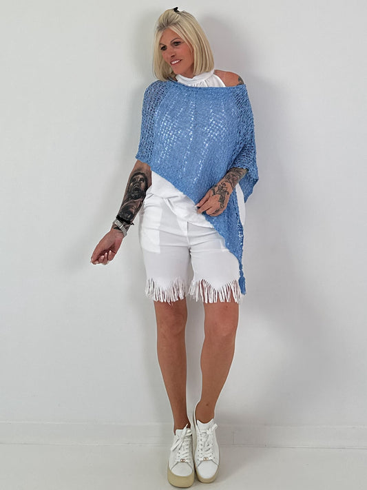 Summer poncho - blue