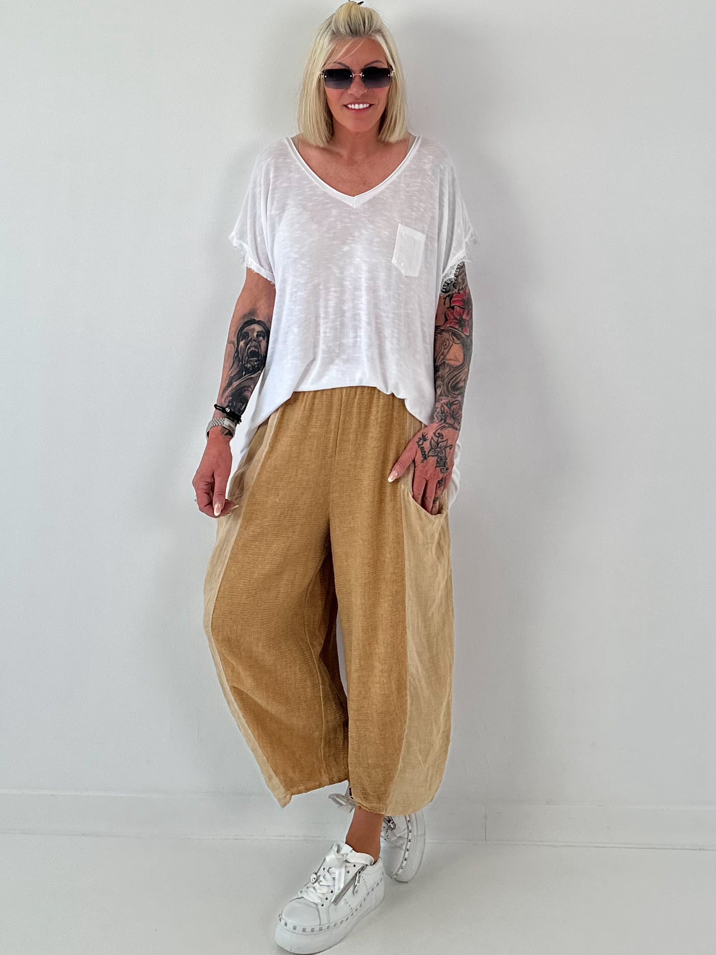 Fine knit shirt Mouse - beige