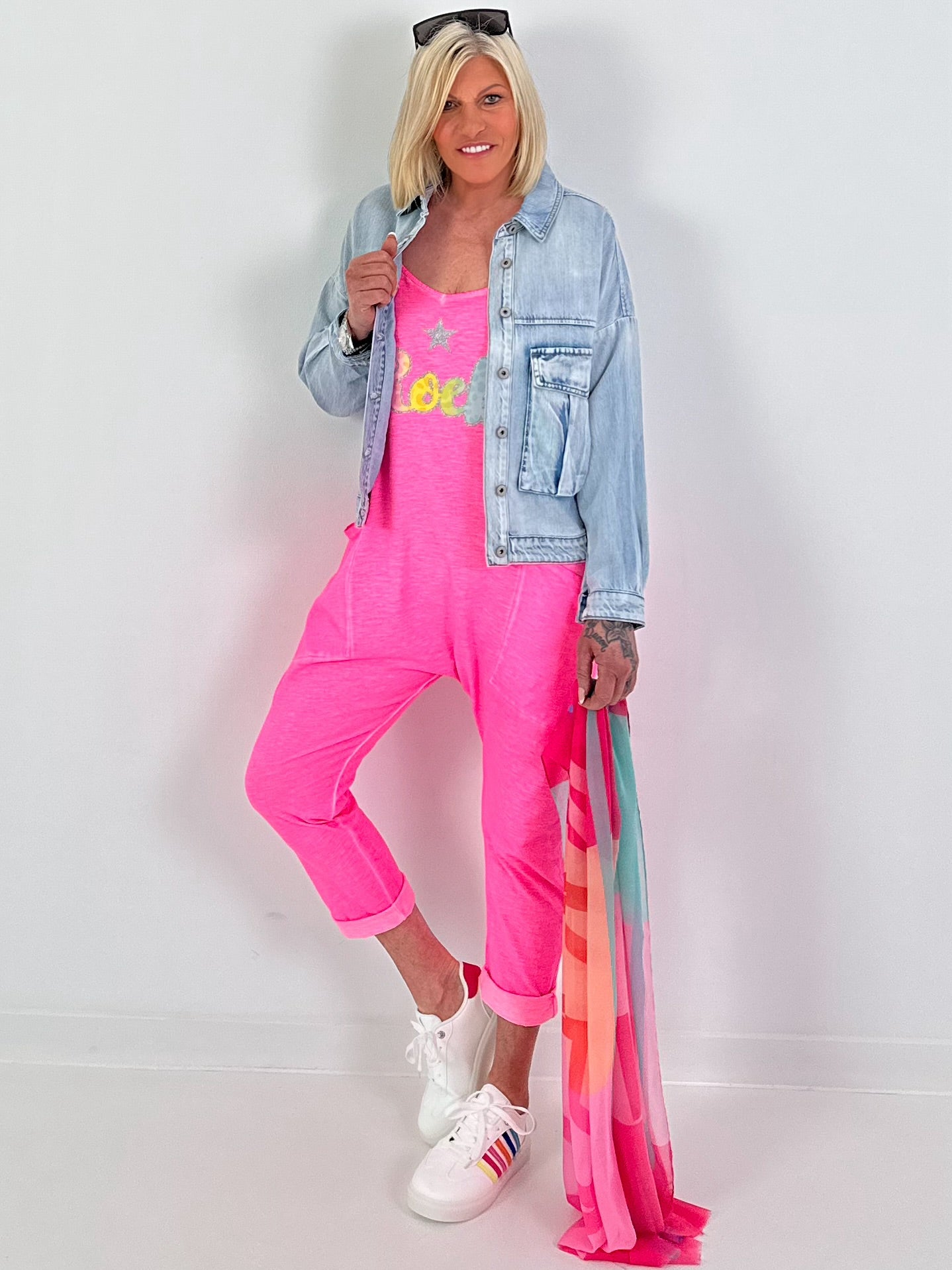 Jumpsuit Skirt - neon pink
