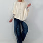 Oversized Strickjacke mit raffinierten Details - creme
