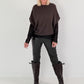 Soft Knitted Sweater Vest - mocha