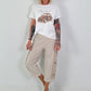 T-Shirt Magnifique - weiss-beige