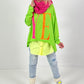 Oversized shirt model "YEAH" - neon green