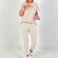 Fine Knit Dog Mom Shirt - Beige