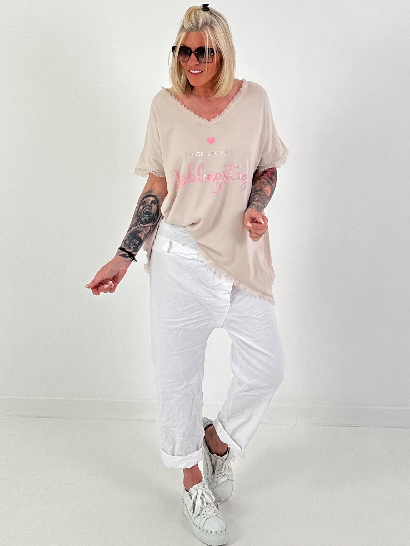 T-Shirt Lieblingstag - beige