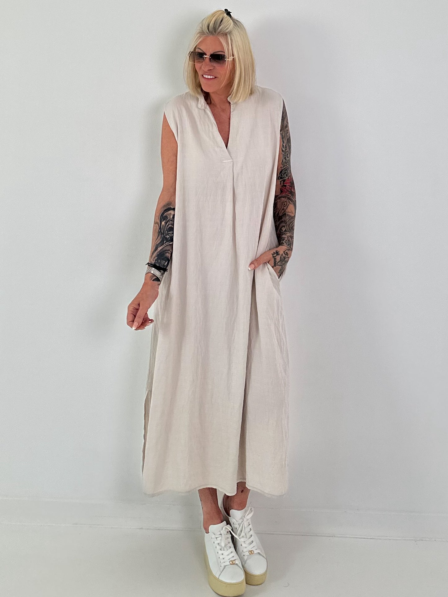 Luftiges Kleid - beige