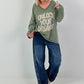 Oversized Shirt Unlock Your Dreams - olive