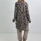 Shirt mit Leo-Print - beige