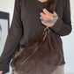 Basic Shirt mit V-Neck - mokka
