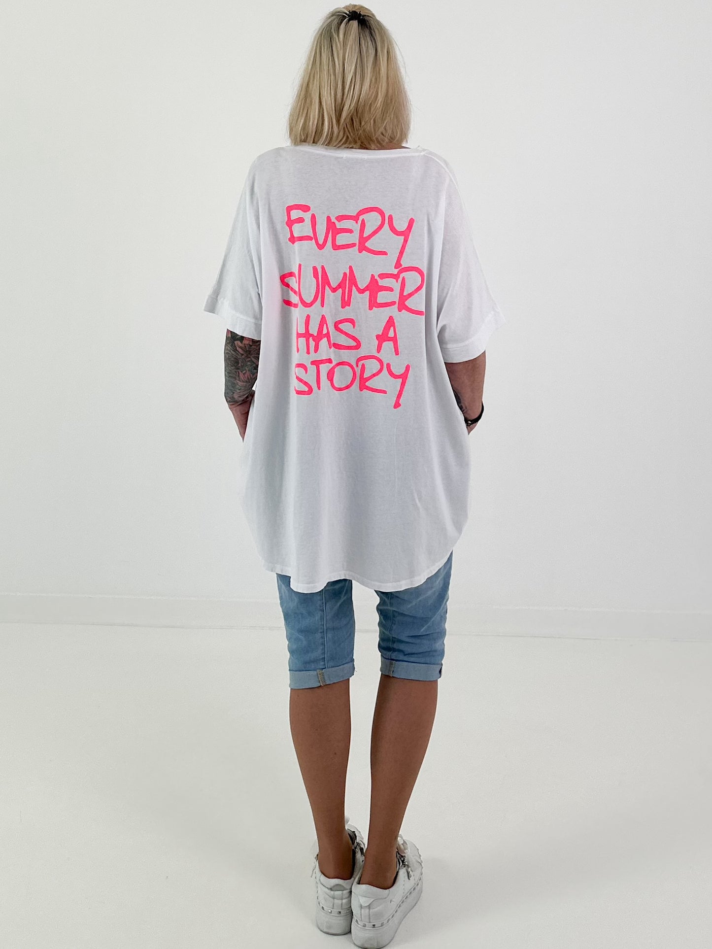 Oversized Shirt Summer - white