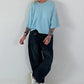 Pullover mit halbem Arm - hellblau