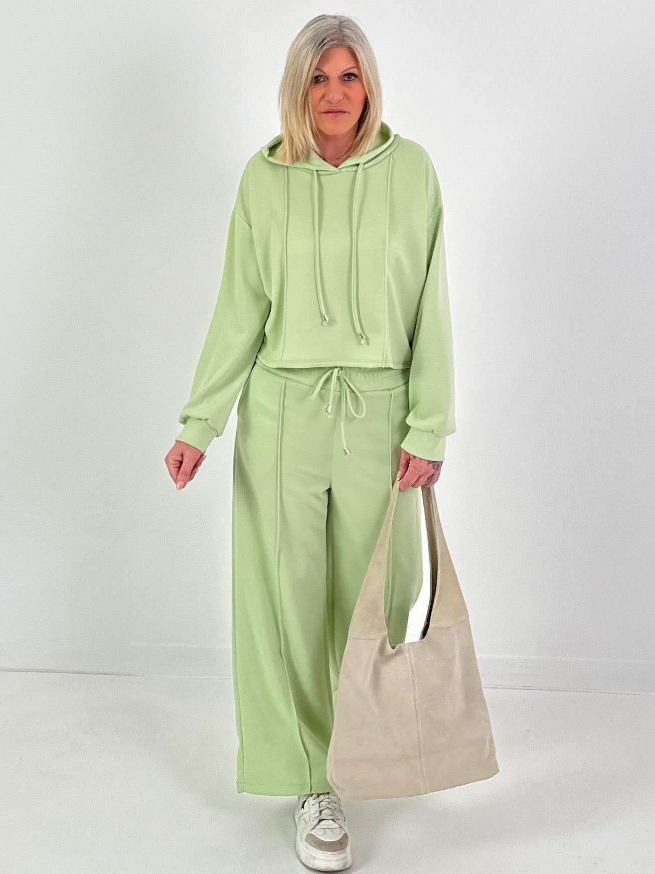 Zweiteiler mit Kapuze - lindgrün