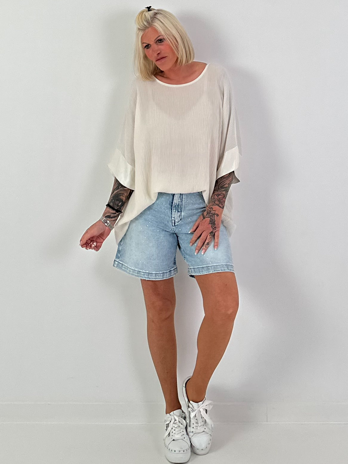 Textured shirt - cream