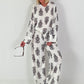 Zweiteiler mit Ornament Print - schwarz-creme
