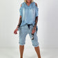 Jeans Shirt with Off-Shoulder Cut-Outs - Light Blue (available from May 14, 2026)
