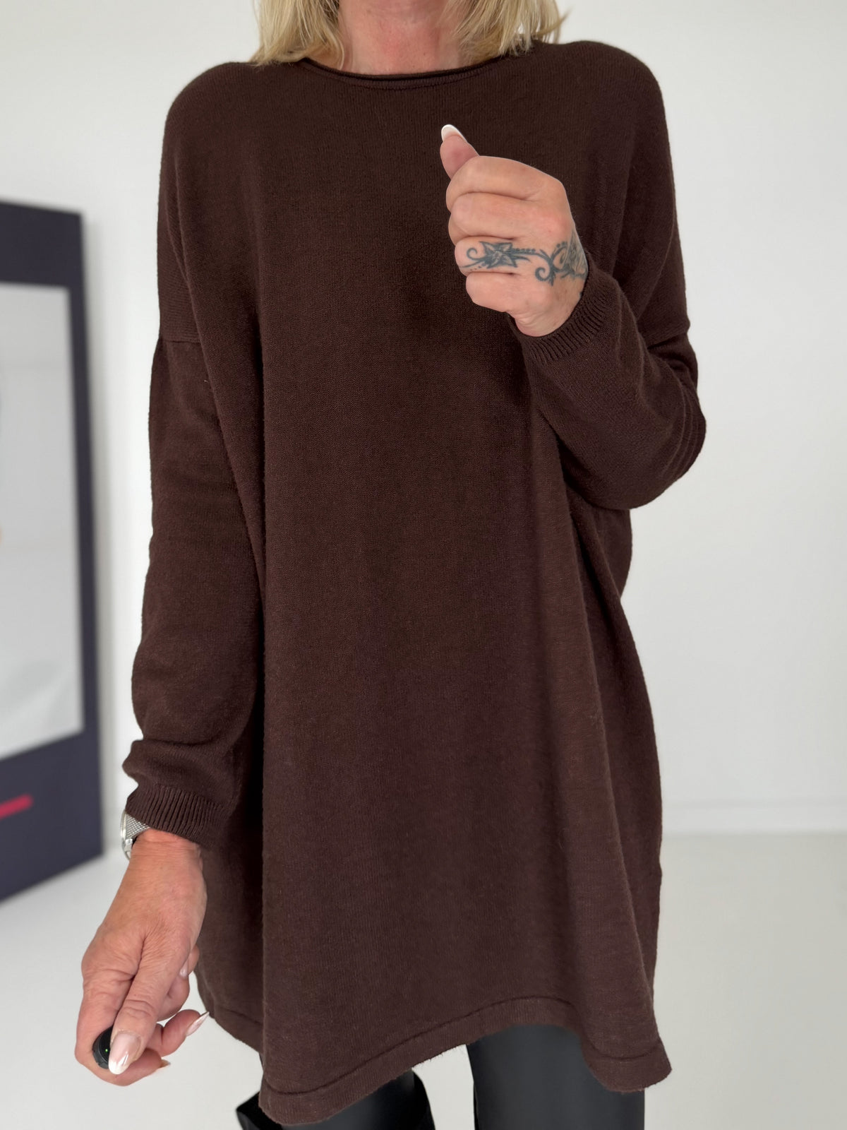 Longpullover - mokka