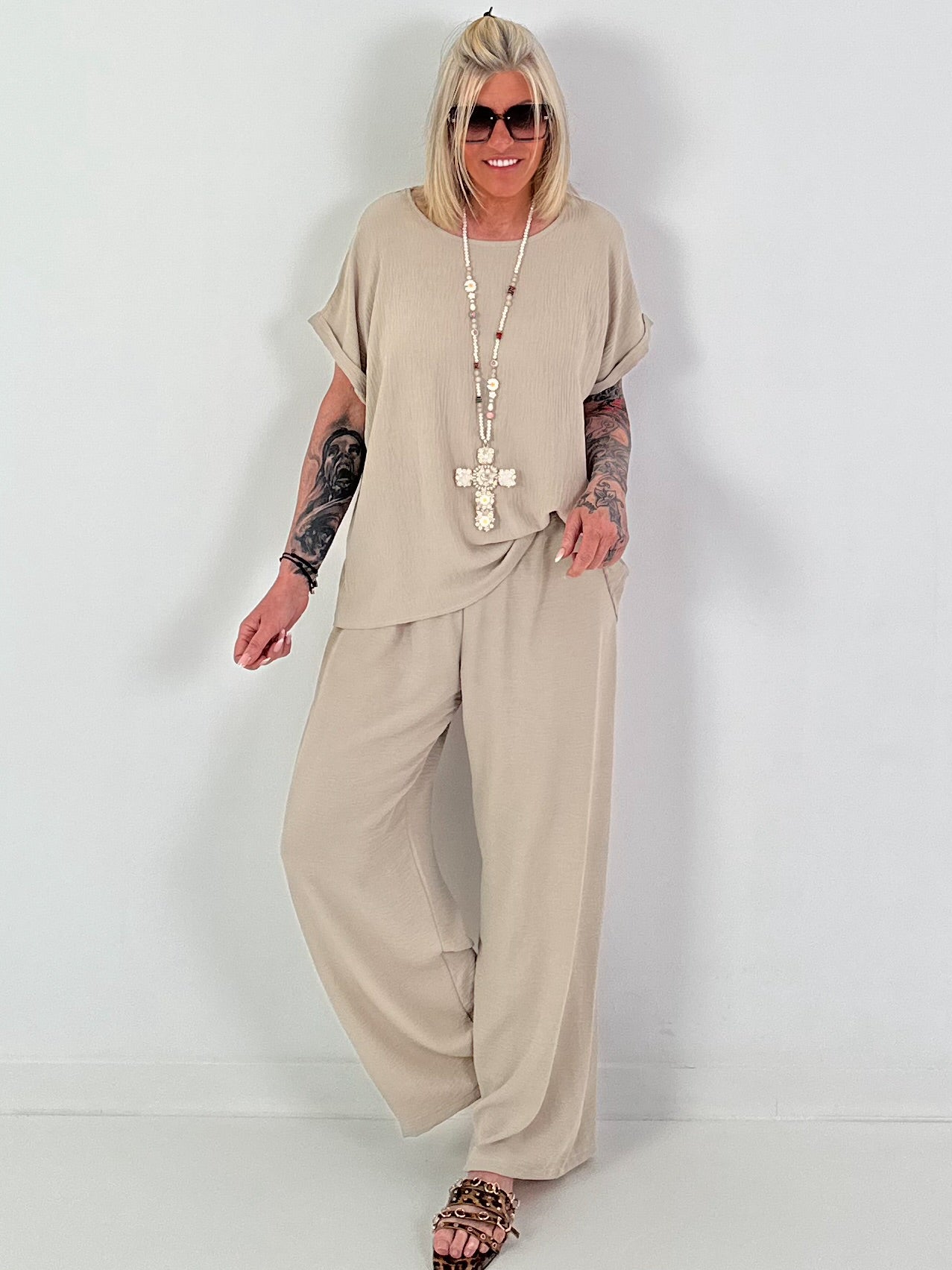 Light two-piece set - beige