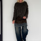Kuschliger Pullover mit Fransen - mokka
