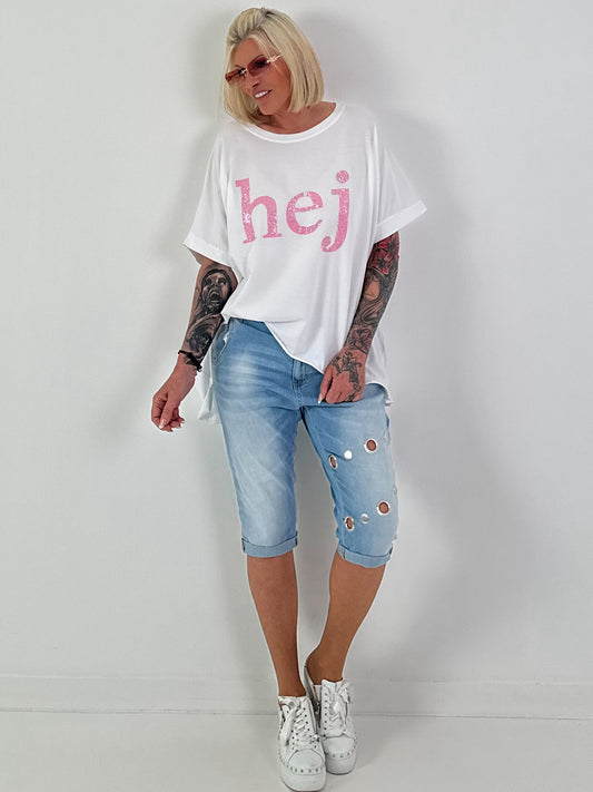 T-Shirt Hej - white