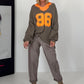 Sweater 96 - taupe-neonorange