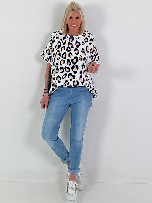 Sweat T-Shirt Leo - dunkelblau