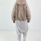 Bomberjacke mit Kapuze - beige