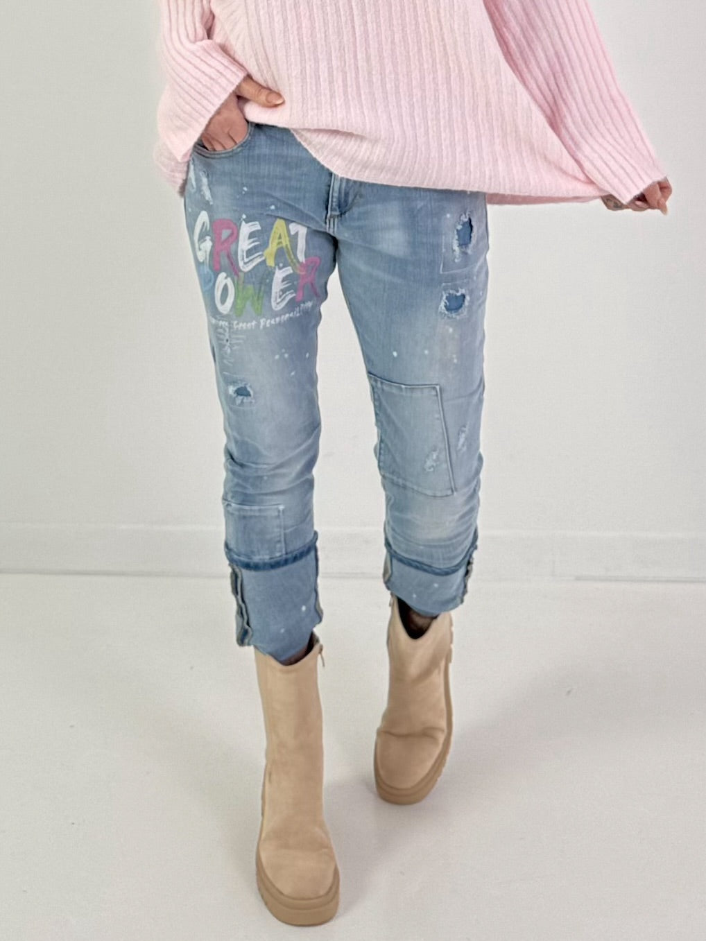 Jeans Hose Modell "Great Power" - denim