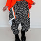 Haremhose im Leo-Print - grau-mehrfarbig