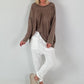 Oversized Shirt stone washed - coffee ( lieferbar ab ca. 15.07.26)