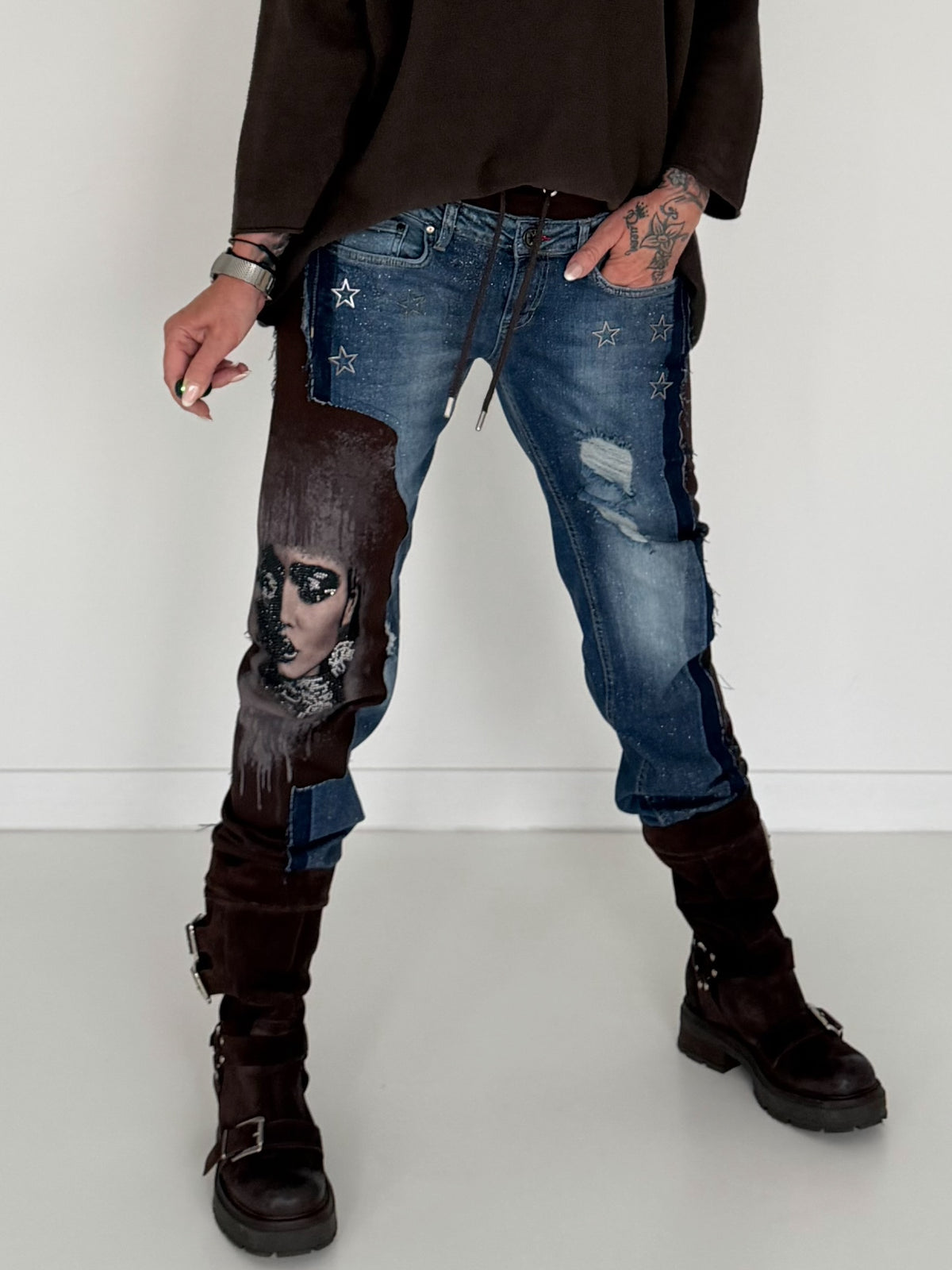 Jogg-Jeans Woman - denim-mokka