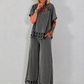 Ausgefallener Zweiteiler mit aufwendigen Cut Out Details - anthrazit