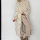 Strickmantel mit Pailletten - beige