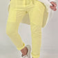 Sweatpants with large patch pockets - yellow
