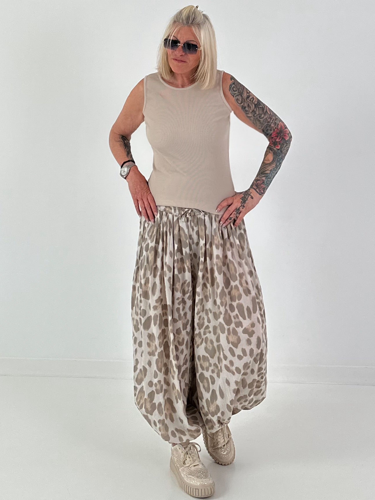 Ripp Tank Top  - beige