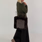Weicher Basic Pullover - oliv