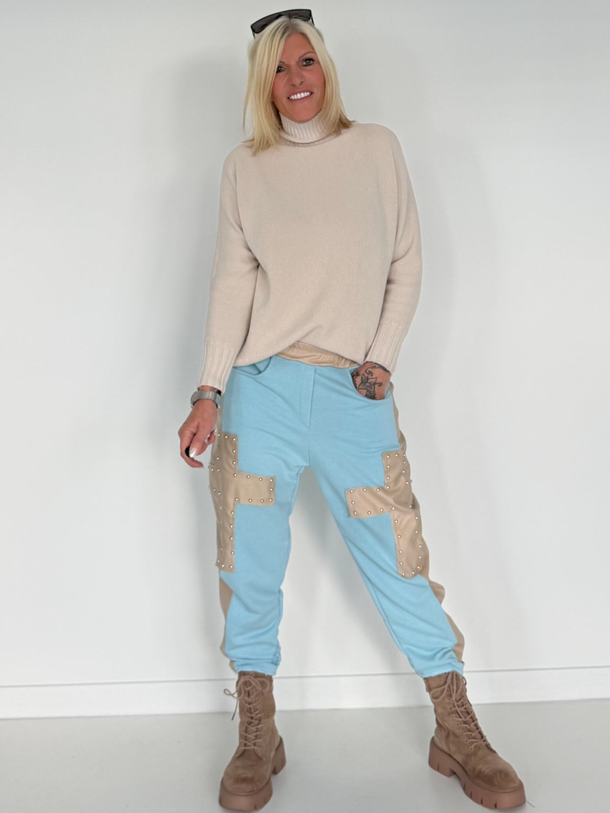 Basic Turtleneck-Pullover - beige