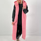 Long vest model "Leo Layers" - pink