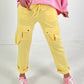 Broek met cargozakken - geel