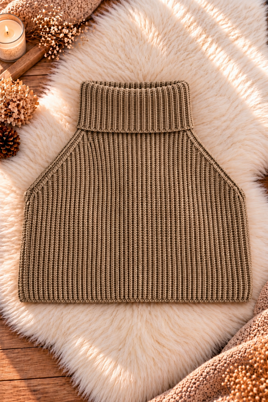 Cozy Turtleneck Layer - karamell