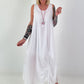 Sommerkleid mit Raff-Detail - weiss