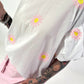 Blouse shirt with "puff sleeves" - white