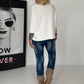 Strickpullover mit Turtleneck - ecru