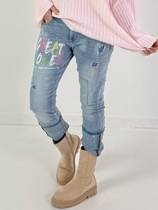 Jeans Hose Modell "Great Power" - denim