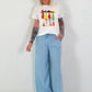 T-Shirt with front print - white