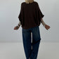 Oversized Strickjacke mit raffinierten Details - mokka