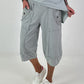 Casual Sweatpants with Eyelet Details - Grey