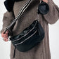 Crossbody bag in leather look, model "The Edit Bag" - black