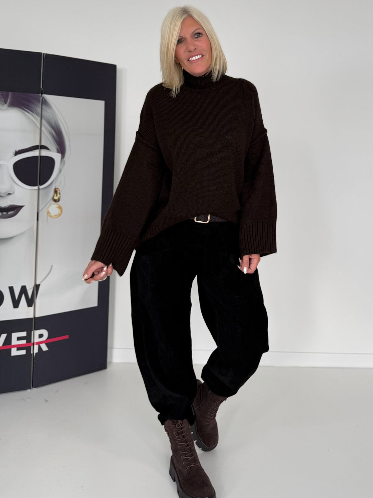 Kuscheliger Pullover - mokka